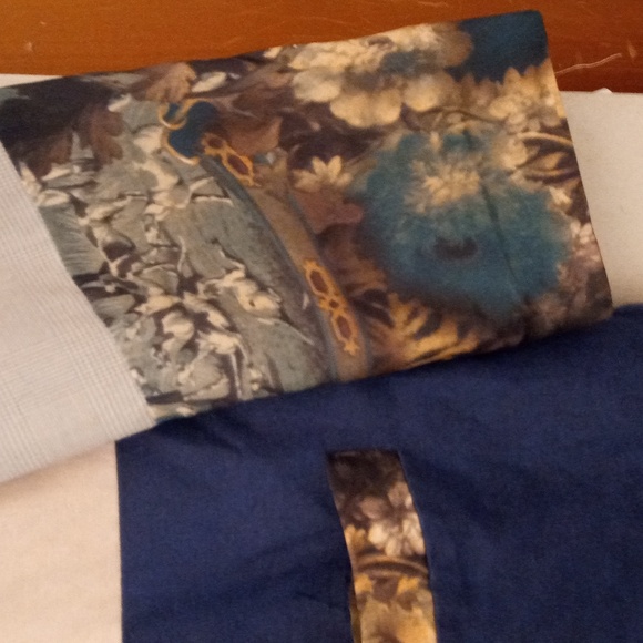 George A Ltd Unique Colorblock Linen/Poly Blazer W/ Hunting Scene Pattern - Picture 7 of 12